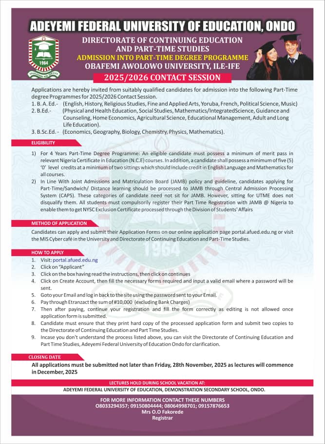 Part-Time Degree Banner